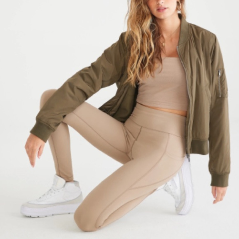 New active yoga leggings tan aero pants